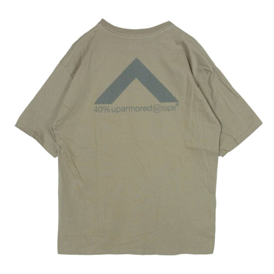WTAPS ダブルタップス 19AW 40% uparmored 40PCT UPARMORED TEE フォーティーパーセント アップアーマード クルーネック 半袖 Tシャツ カットソー ベージュ系 5【中古】