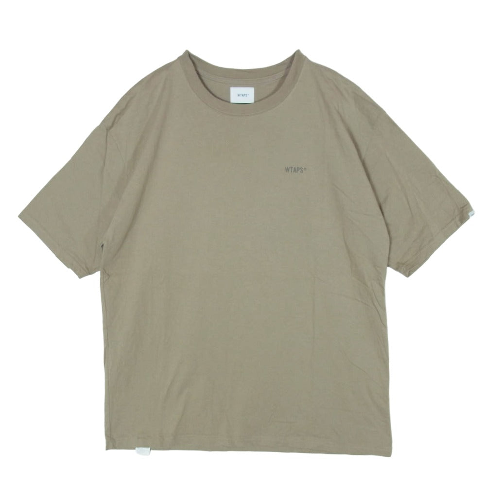 WTAPS ダブルタップス 19AW 40% uparmored 40PCT UPARMORED TEE フォーティーパーセント アップアーマード クルーネック 半袖 Tシャツ カットソー ベージュ系 5【中古】