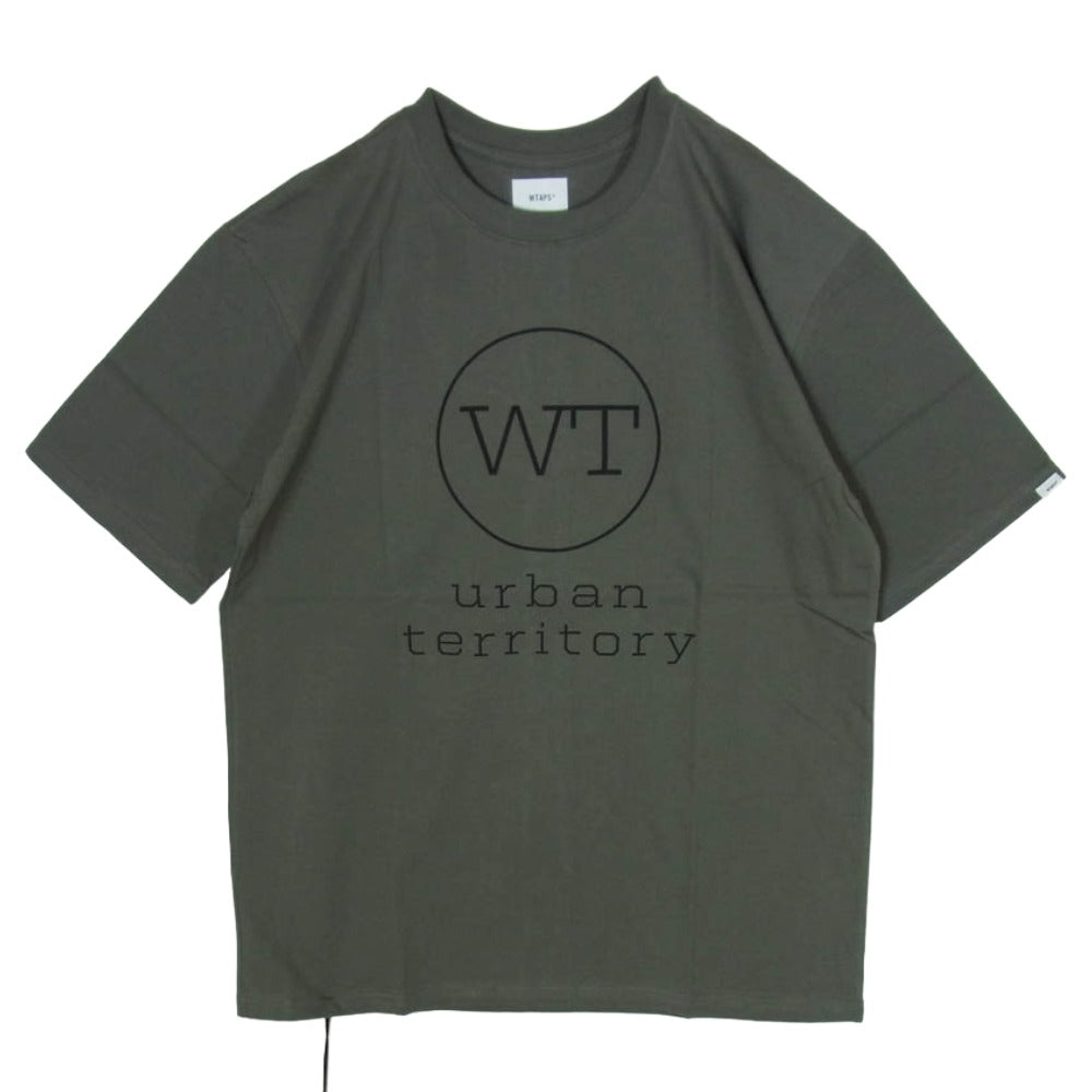 WTAPS ダブルタップス 20AW 202PCDT-ST04S WTVUA DOT TEE SCREEN ドット スクリーン サークル ロゴ プリント Tシャツ 半袖カットソー OLIVE DRAB 4【新古品】【未使用】【中古】