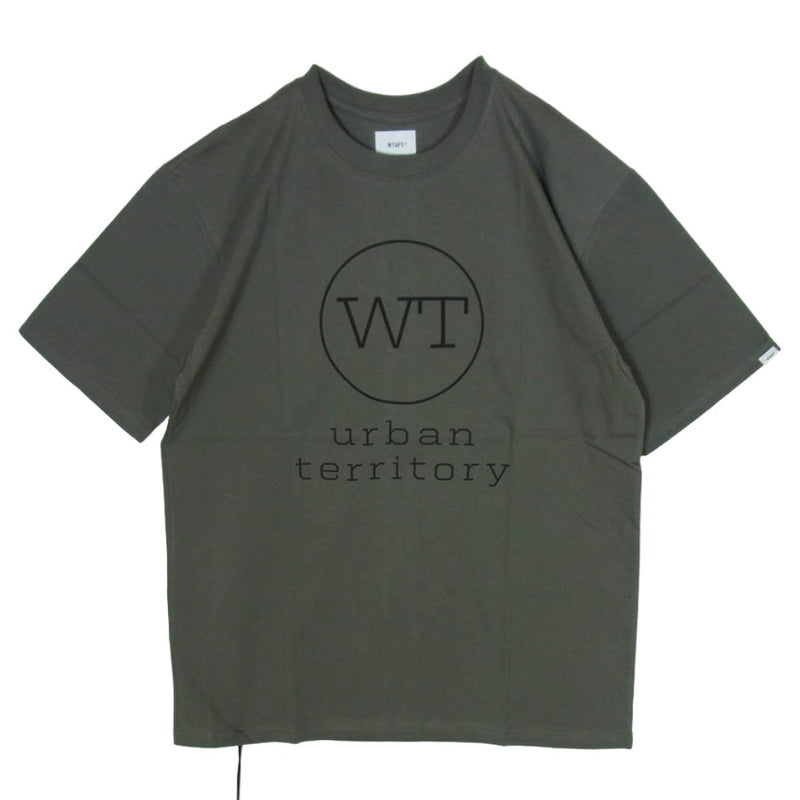 WTAPS ダブルタップス 20AW 202PCDT-ST04S WTVUA DOT TEE SCREEN ドット スクリーン サークル ロゴ プリント Tシャツ 半袖カットソー OLIVE DRAB 4【新古品】【未使用】【中古】