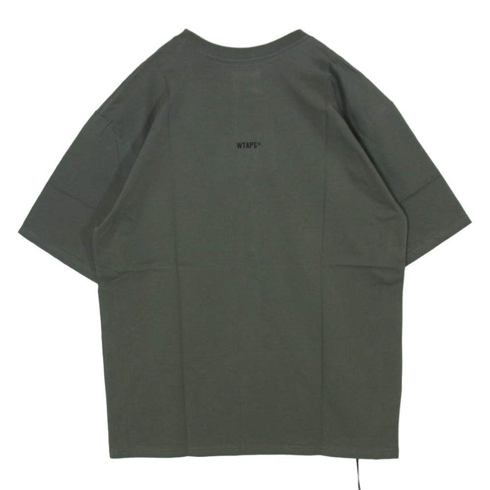 WTAPS ダブルタップス 20AW 202PCDT-ST04S WTVUA DOT TEE SCREEN ドット スクリーン サークル ロゴ プリント Tシャツ 半袖カットソー OLIVE DRAB 4【新古品】【未使用】【中古】