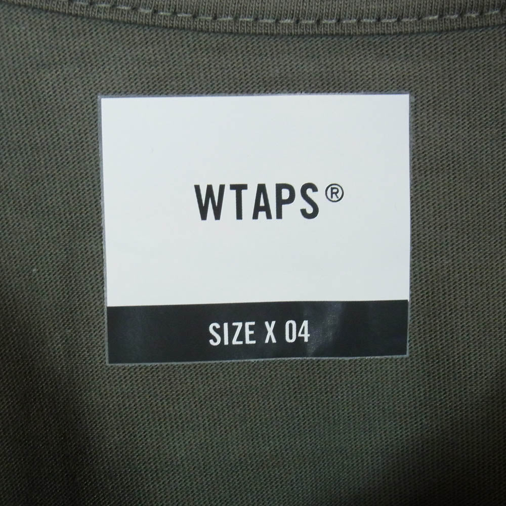 WTAPS ダブルタップス 20AW 202PCDT-ST04S WTVUA DOT TEE SCREEN ドット スクリーン サークル ロゴ プリント Tシャツ 半袖カットソー OLIVE DRAB 4【新古品】【未使用】【中古】