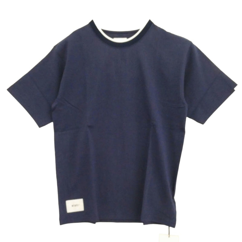 WTAPS ダブルタップス 21SS 211ATDT-CSM29 RINGER SS リンガー コットン クルーネック 半袖 Tシャツ カットソー ネイビー系 X 03【新古品】【未使用】【中古】