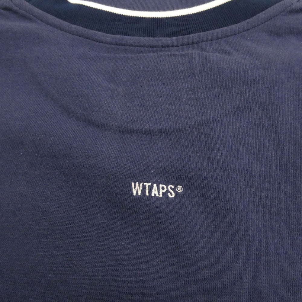 WTAPS ダブルタップス 21SS 211ATDT-CSM29 RINGER SS リンガー コットン クルーネック 半袖 Tシャツ カットソー ネイビー系 X 03【新古品】【未使用】【中古】