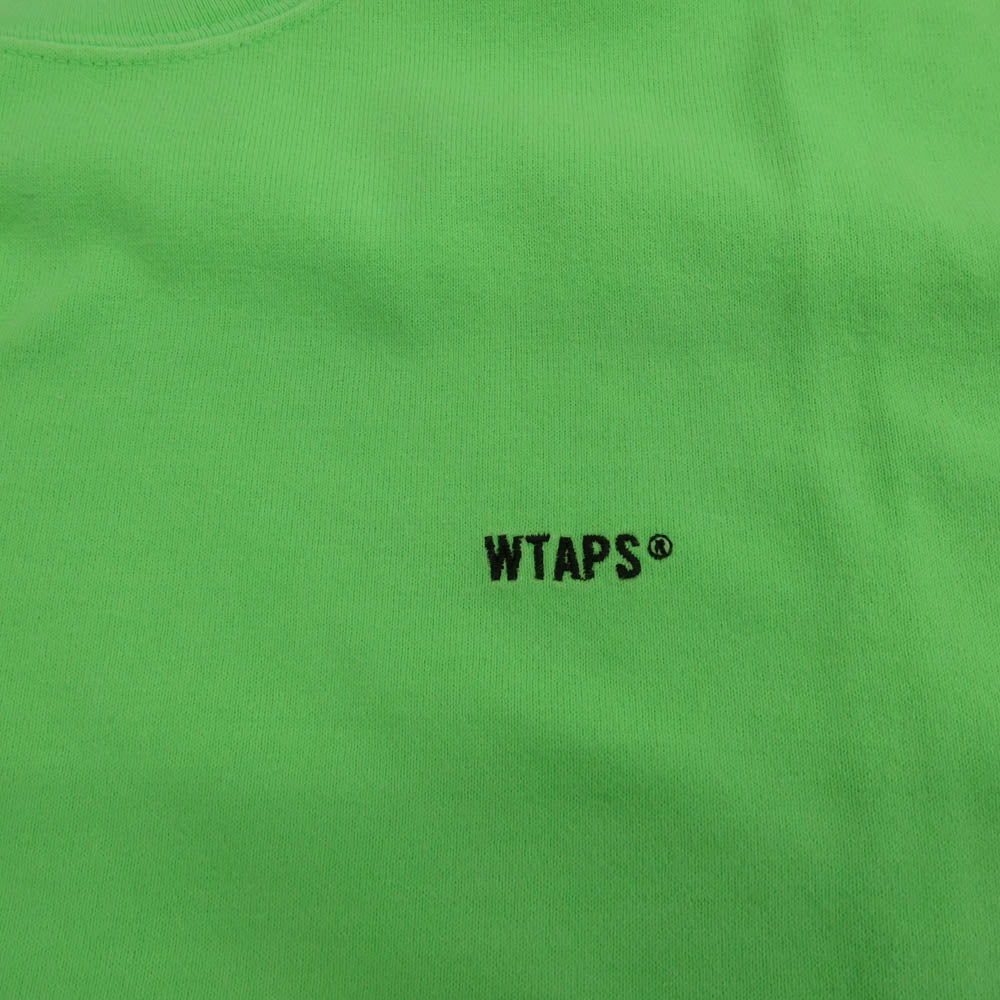 WTAPS ダブルタップス 21SS 211ATDT-CSM04 FLAT01 CREWNECK TEE COTTON フラット クルーネック 半袖 Tシャツ カットソー ライトグリーン系 X 04【新古品】【未使用】【中古】