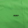 WTAPS ダブルタップス 21SS 211ATDT-CSM04 FLAT01 CREWNECK TEE COTTON フラット クルーネック 半袖 Tシャツ カットソー ライトグリーン系 X 04【新古品】【未使用】【中古】
