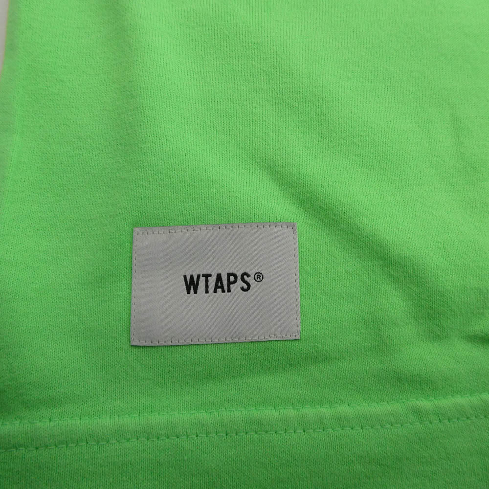 WTAPS ダブルタップス 21SS 211ATDT-CSM04 FLAT01 CREWNECK TEE COTTON フラット クルーネック 半袖 Tシャツ カットソー ライトグリーン系 X 04【新古品】【未使用】【中古】