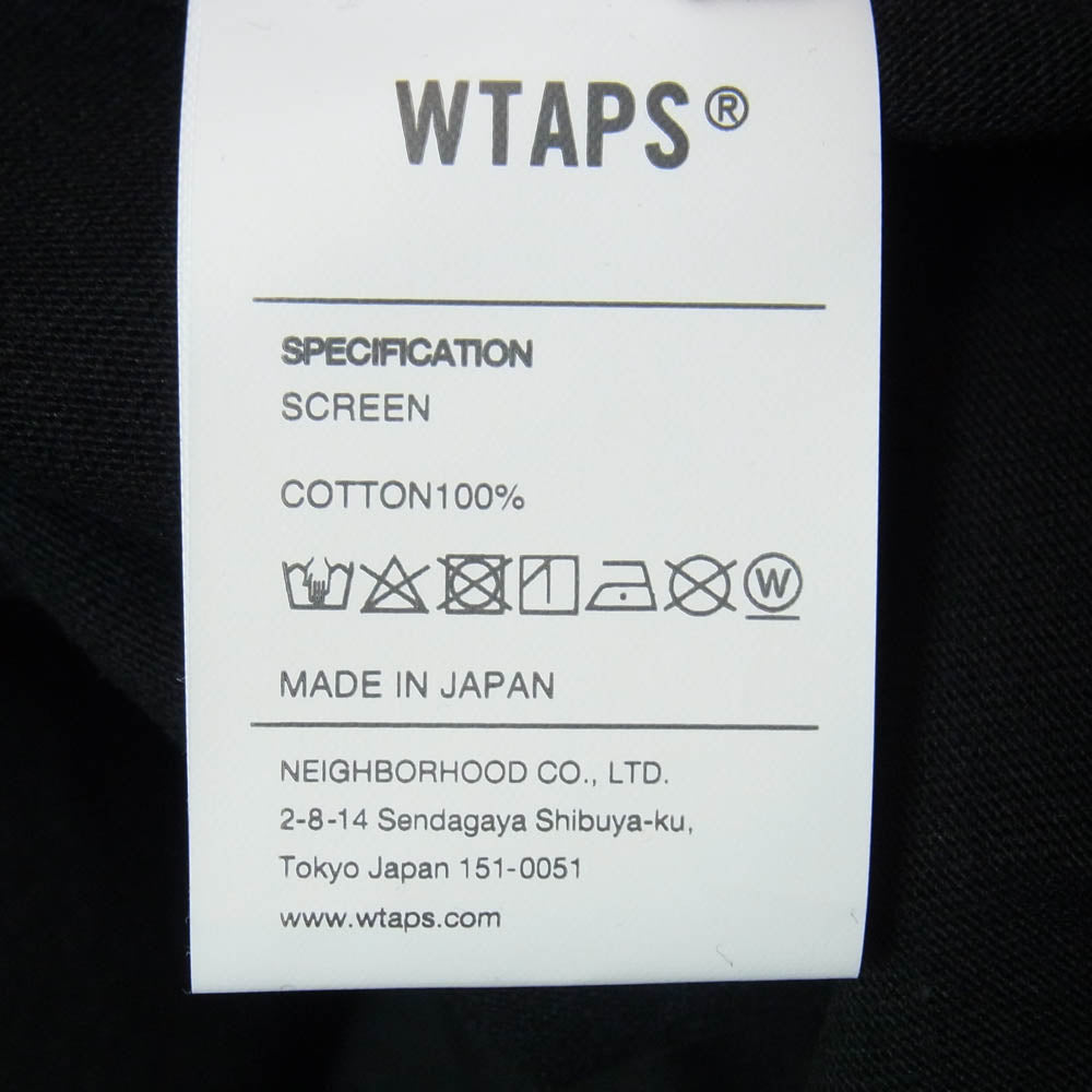 WTAPS ダブルタップス 21SS 211PCDT-ST09S OG SS TEE バックプリント 半袖 Tシャツ カットソー ブラック系 XL【新古品】【未使用】【中古】