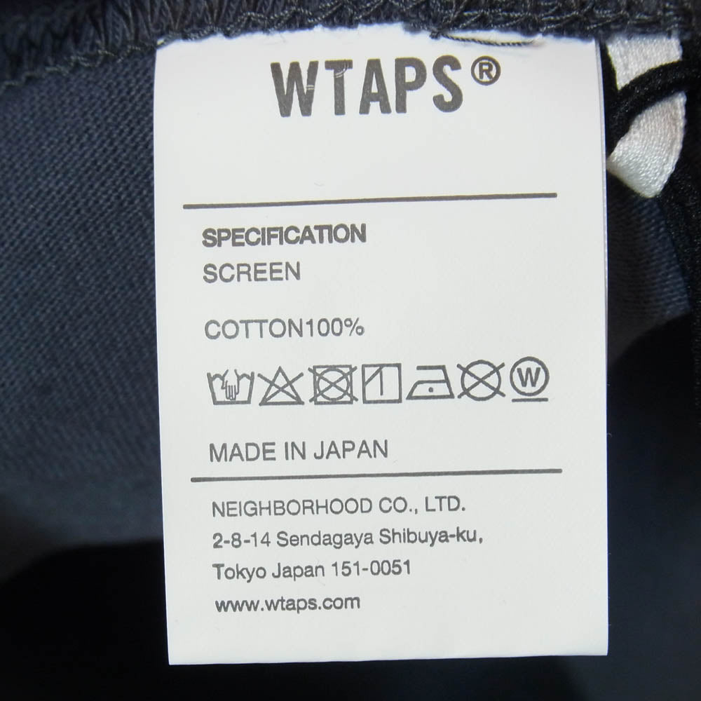 WTAPS ダブルタップス 20SS 201PCDT-ST11S SCREEN WTINC SS TEE スクリーン ダブルティー インク クルーネック ボックスロゴ 半袖 Tシャツ カットソー チャコール系 5【新古品】【未使用】【中古】