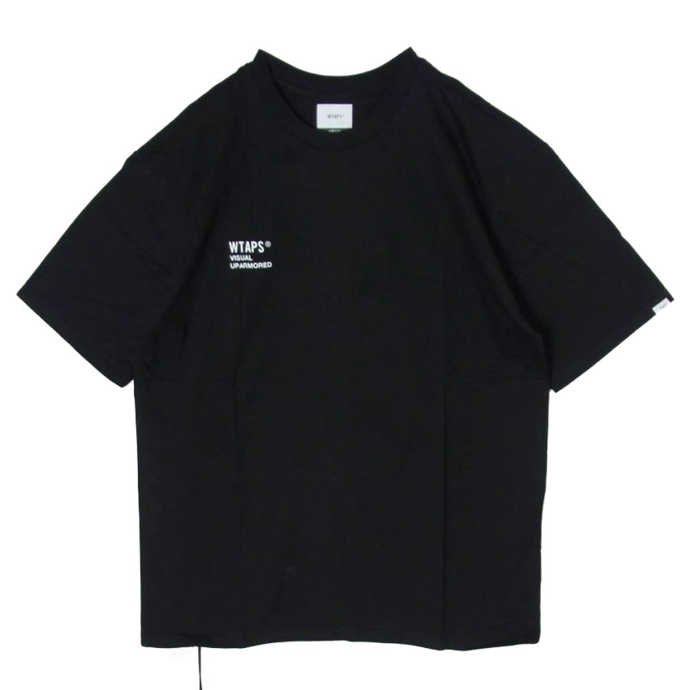 WTAPS ダブルタップス 22SS 221PCDT-ST03S VISUAL UPARMORED SS ロゴプリント 半袖 Tシャツ カットソー ブラック系 4【極上美品】【中古】