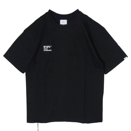 WTAPS ダブルタップス 22SS 221PCDT-ST03S VISUAL UPARMORED SS ロゴプリント 半袖 Tシャツ カットソー ブラック系 4【極上美品】【中古】