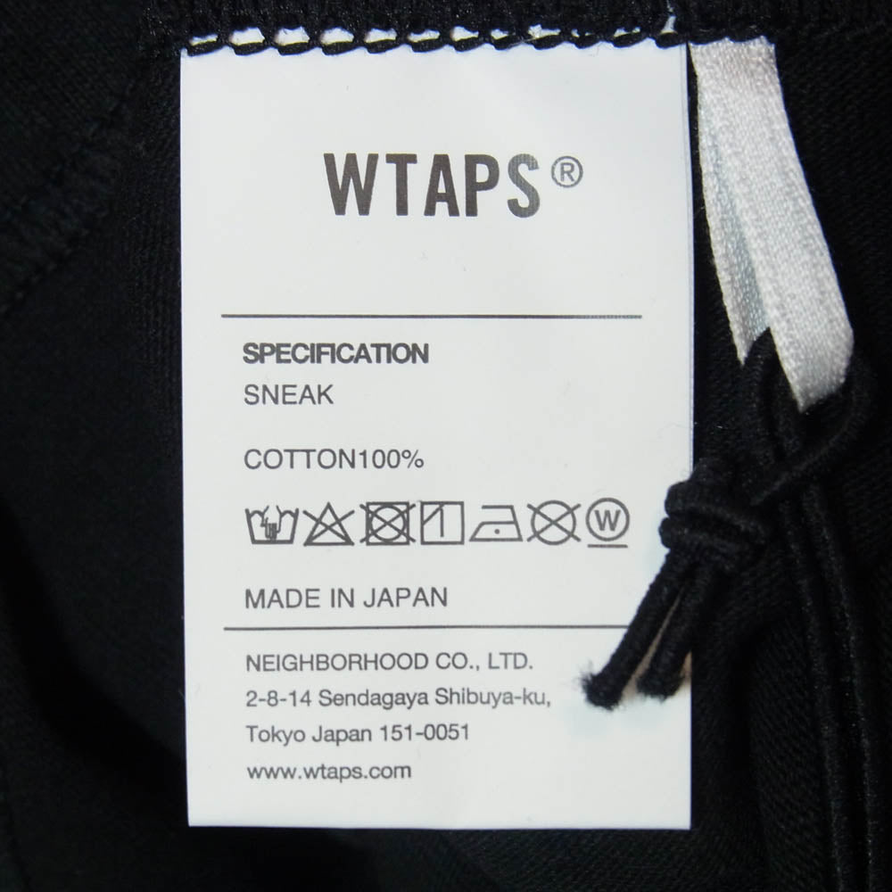 WTAPS ダブルタップス 22SS 221ATDT-STM05S 40PCT UPARMORED SS フロントプリント 半袖 Tシャツ カットソー ブラック系 3【新古品】【未使用】【中古】