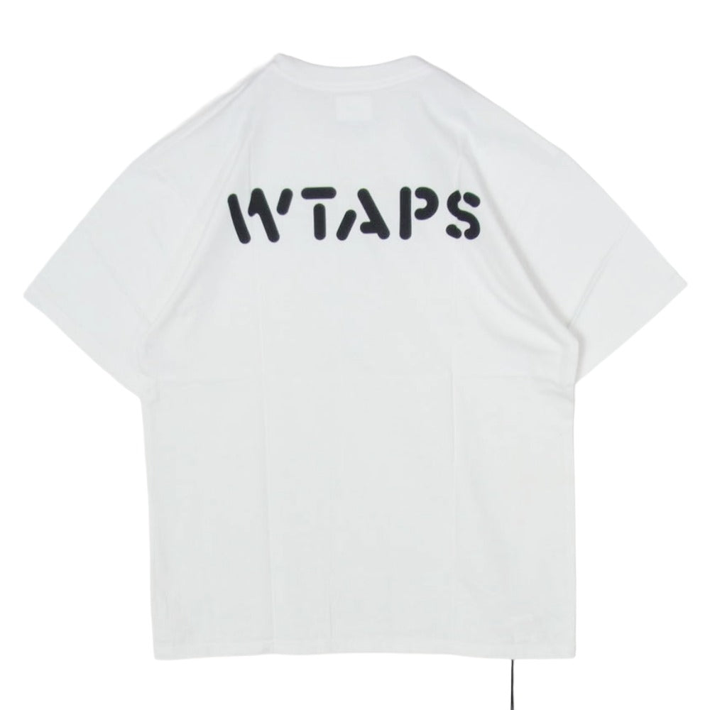 WTAPS ダブルタップス 20AW 202PCDT-ST01S BOB SCREEN SS バックロゴプリント 半袖 Tシャツ カットソー ホワイト系 XL【新古品】【未使用】【中古】