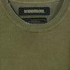 NEIGHBORHOOD ネイバーフッド 19AW 192FPNH-CSM01S SAVAGE SQD C-CREW SS ダメージ加工 ロゴ刺繍 クルーネック コットン半袖 Tシャツ カットソー 厚手 OLIVE DRAB L【新古品】【未使用】【中古】