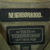 NEIGHBORHOOD ネイバーフッド 19AW 192FPNH-CSM01S SAVAGE SQD C-CREW SS ダメージ加工 ロゴ刺繍 クルーネック コットン半袖 Tシャツ カットソー 厚手 OLIVE DRAB L【新古品】【未使用】【中古】