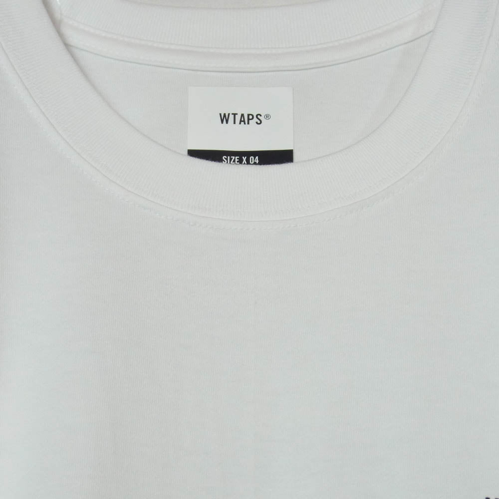 WTAPS ダブルタップス 22SS 221PCDT-ST04S WTVUA SS COTTON バックロゴプリント Tシャツ 半袖カットソー ホワイト系 4【新古品】【未使用】【中古】