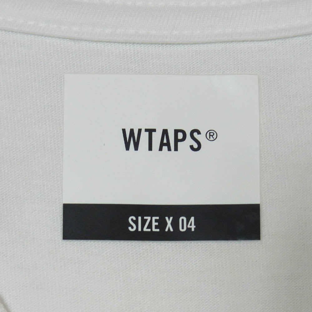 WTAPS ダブルタップス 22SS 221PCDT-ST04S WTVUA SS COTTON バックロゴプリント Tシャツ 半袖カットソー ホワイト系 4【新古品】【未使用】【中古】