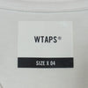 WTAPS ダブルタップス 22SS 221PCDT-ST04S WTVUA SS COTTON バックロゴプリント Tシャツ 半袖カットソー ホワイト系 4【新古品】【未使用】【中古】
