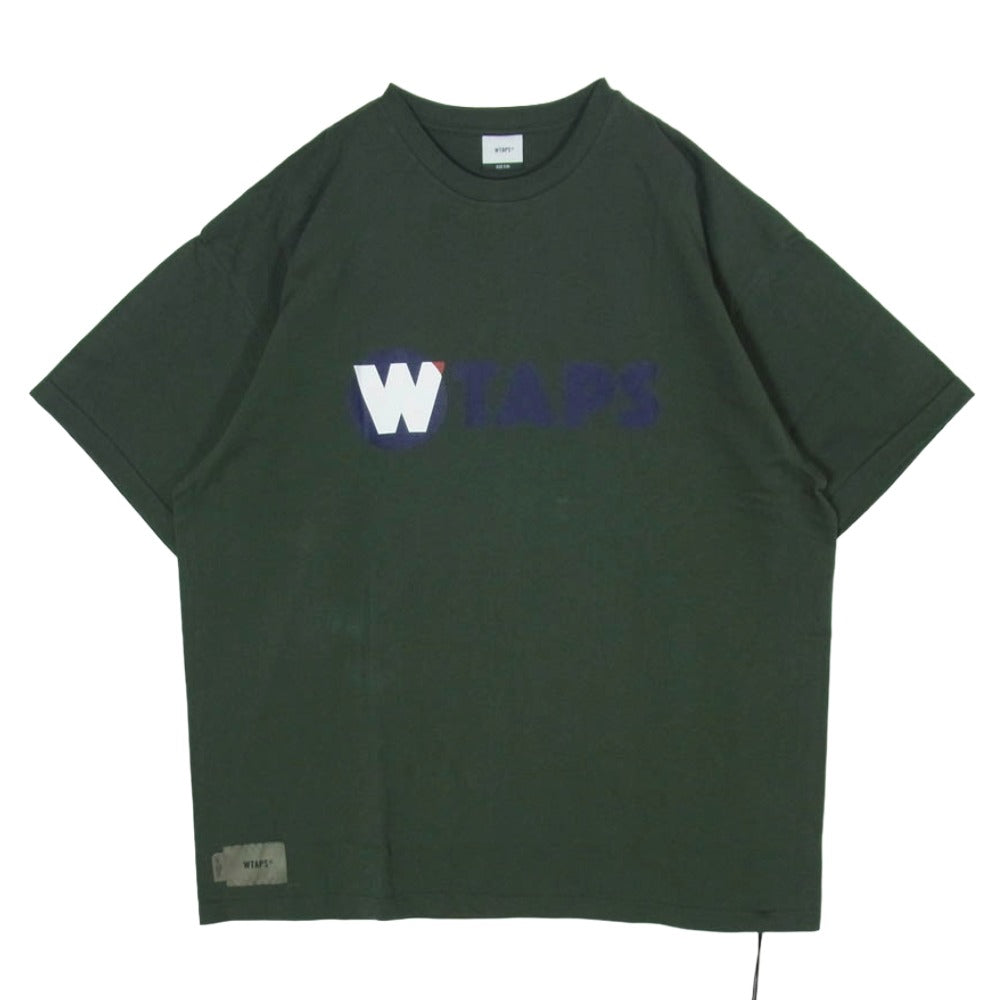 WTAPS ダブルタップス 25SS 251ATDT-STM09S TNNL SS COTTON トンネル クルーネック コットン Tシャツ 半袖 カットソー グリーン系 4【極上美品】【中古】