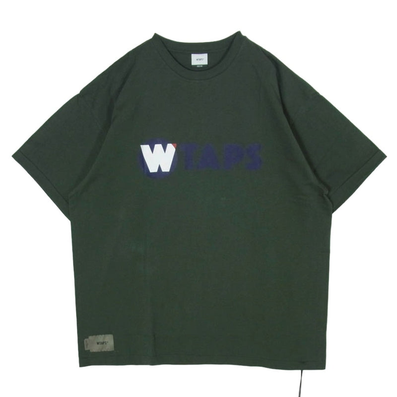 WTAPS ダブルタップス 25SS 251ATDT-STM09S TNNL SS COTTON トンネル クルーネック コットン Tシャツ 半袖 カットソー グリーン系 4【極上美品】【中古】