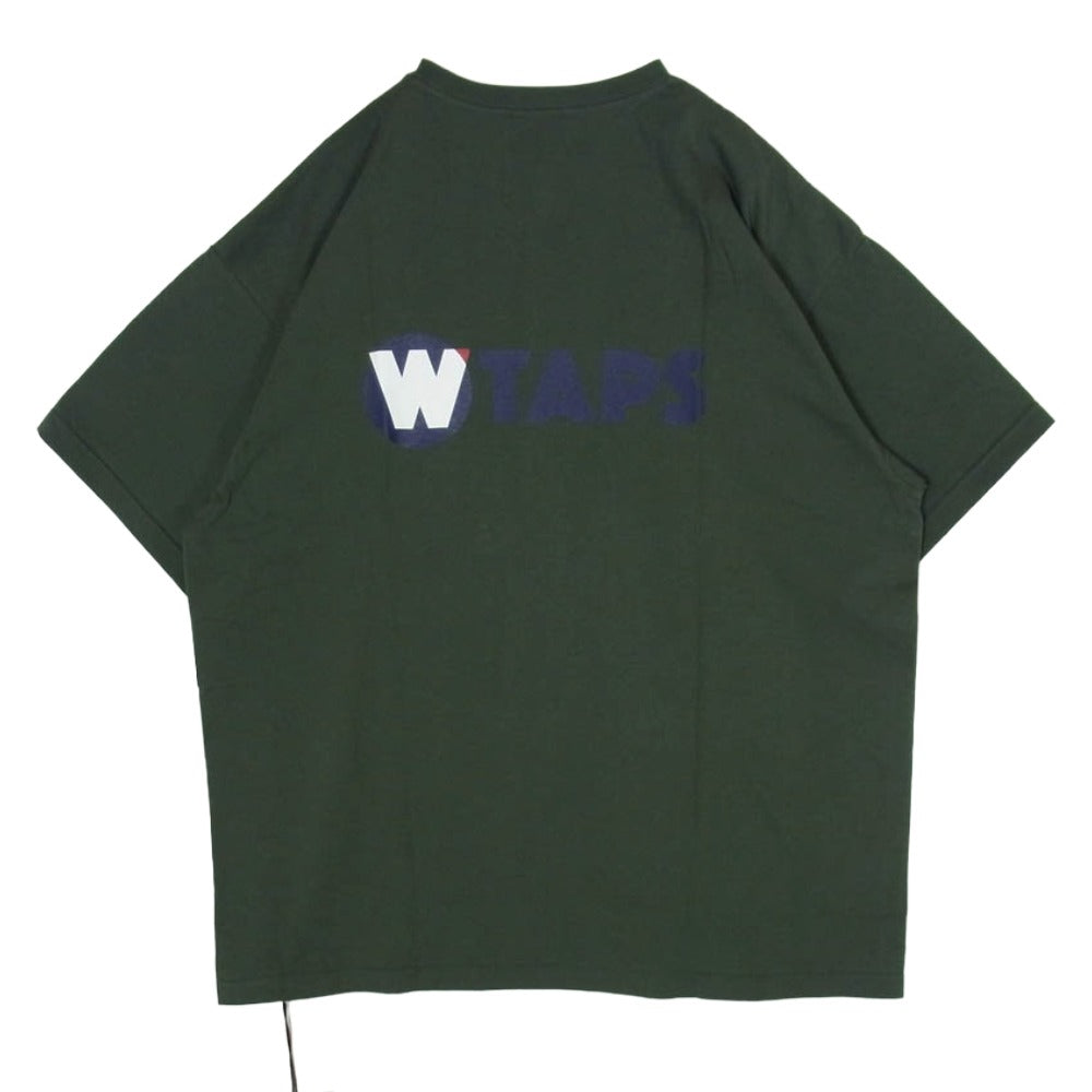 WTAPS ダブルタップス 25SS 251ATDT-STM09S TNNL SS COTTON トンネル クルーネック コットン Tシャツ 半袖 カットソー グリーン系 4【極上美品】【中古】