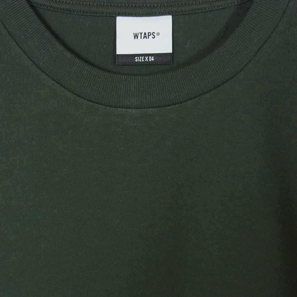 WTAPS ダブルタップス 25SS 251ATDT-STM09S TNNL SS COTTON トンネル クルーネック コットン Tシャツ 半袖 カットソー グリーン系 4【極上美品】【中古】