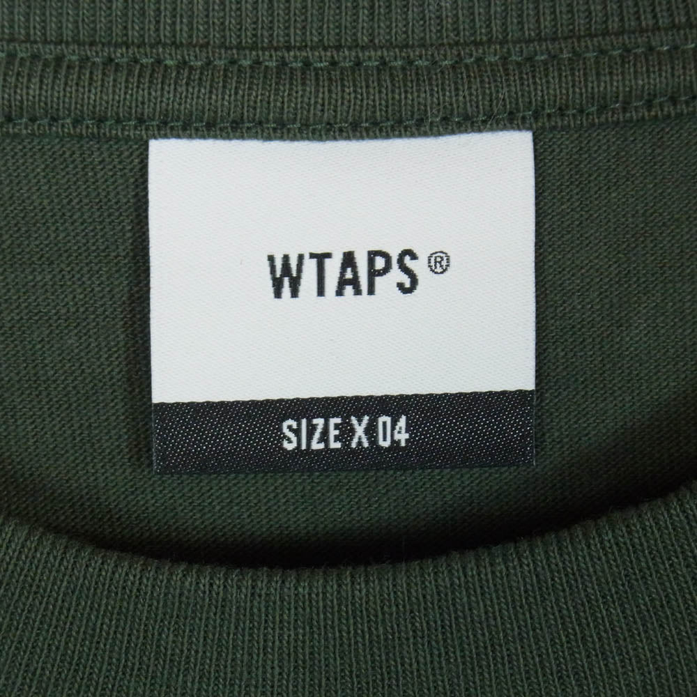 WTAPS ダブルタップス 25SS 251ATDT-STM09S TNNL SS COTTON トンネル クルーネック コットン Tシャツ 半袖 カットソー グリーン系 4【極上美品】【中古】