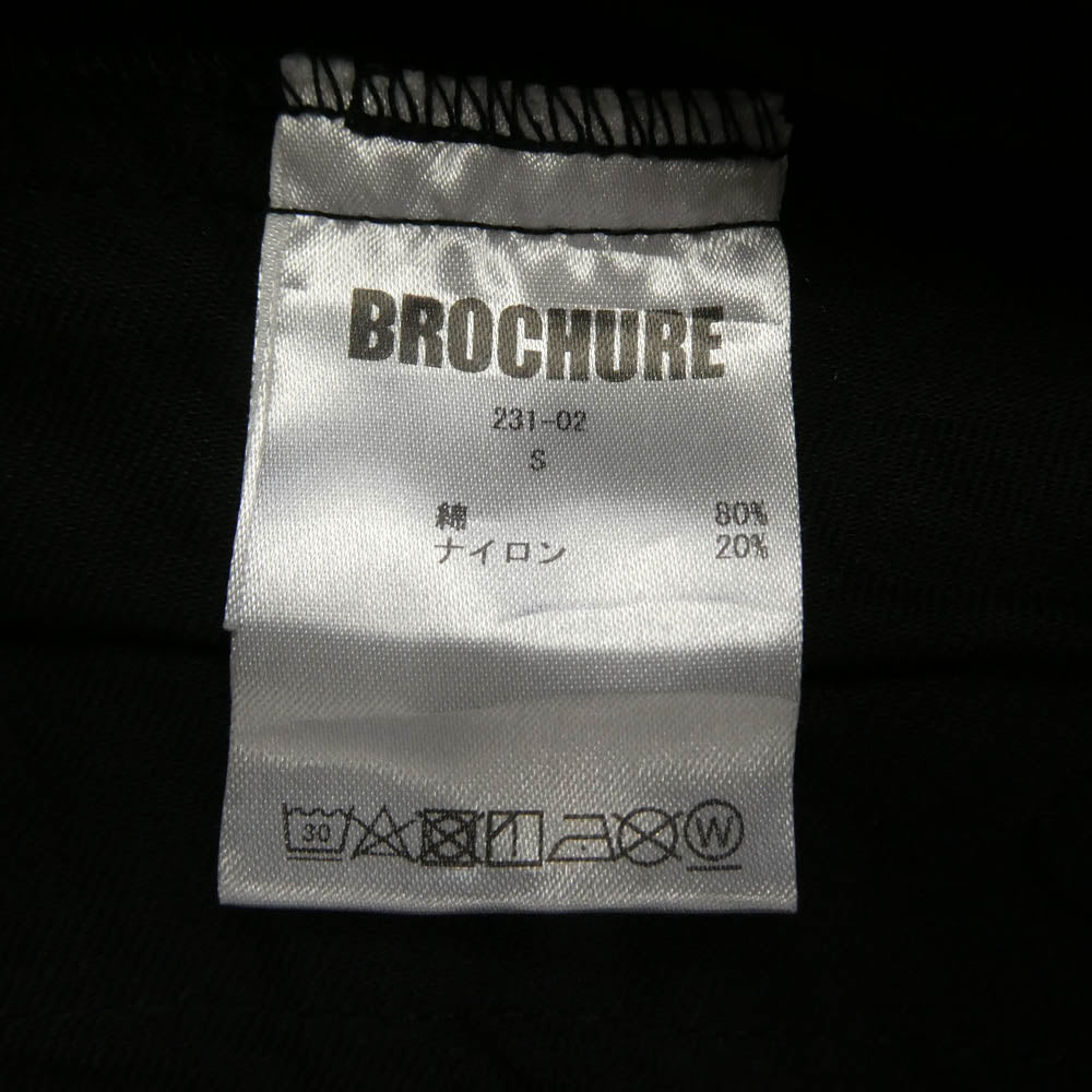 ブロシュアー 231-02 TROOPER2 トルーパー ウォッシュ 加工 ドローコード ワーク カーゴ パンツ ブラック系 S【新古品】【未使用】【中古】