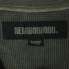 NEIGHBORHOOD ネイバーフッド 25SS 251FPNH-CSM15 PIGMENT DYED WAFFLE FABRIC CREWNECK LS ロゴ刺繍 ピグメントダイ ユーズド加工 長袖 サーマル カットソー OLIVE DARB XL【新古品】【未使用】【中古】
