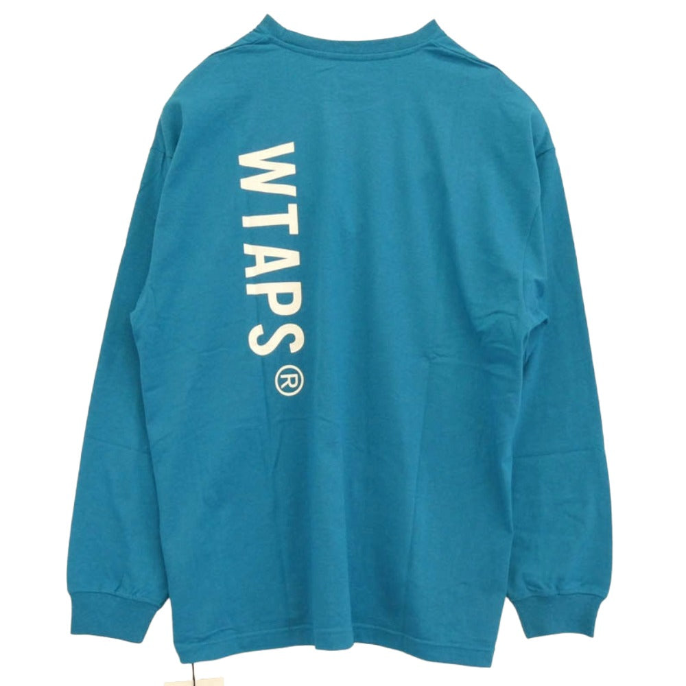 WTAPS ダブルタップス 25SS 251ATDT-CSM10 WOUND LS CTPL Tuerquoise ウーンド ターコイズ プリント ロングスリーブ クルーネック 長袖Tシャツ カットソー ブルー系 X 03【新古品】【未使用】【中古】