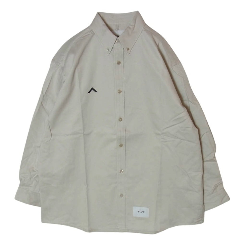 WTAPS ダブルタップス 22SS 221GWDT-SHM01 BD LS COTTON TWILL ボタンダウン ロング スリーブ 長袖 シャツ GRAY 2【新古品】【未使用】【中古】