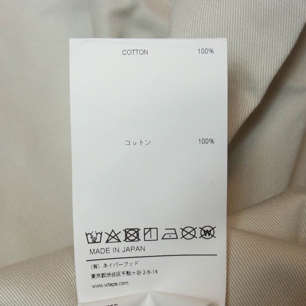 WTAPS ダブルタップス 22SS 221GWDT-SHM01 BD LS COTTON TWILL ボタンダウン ロング スリーブ 長袖 シャツ GRAY 2【新古品】【未使用】【中古】