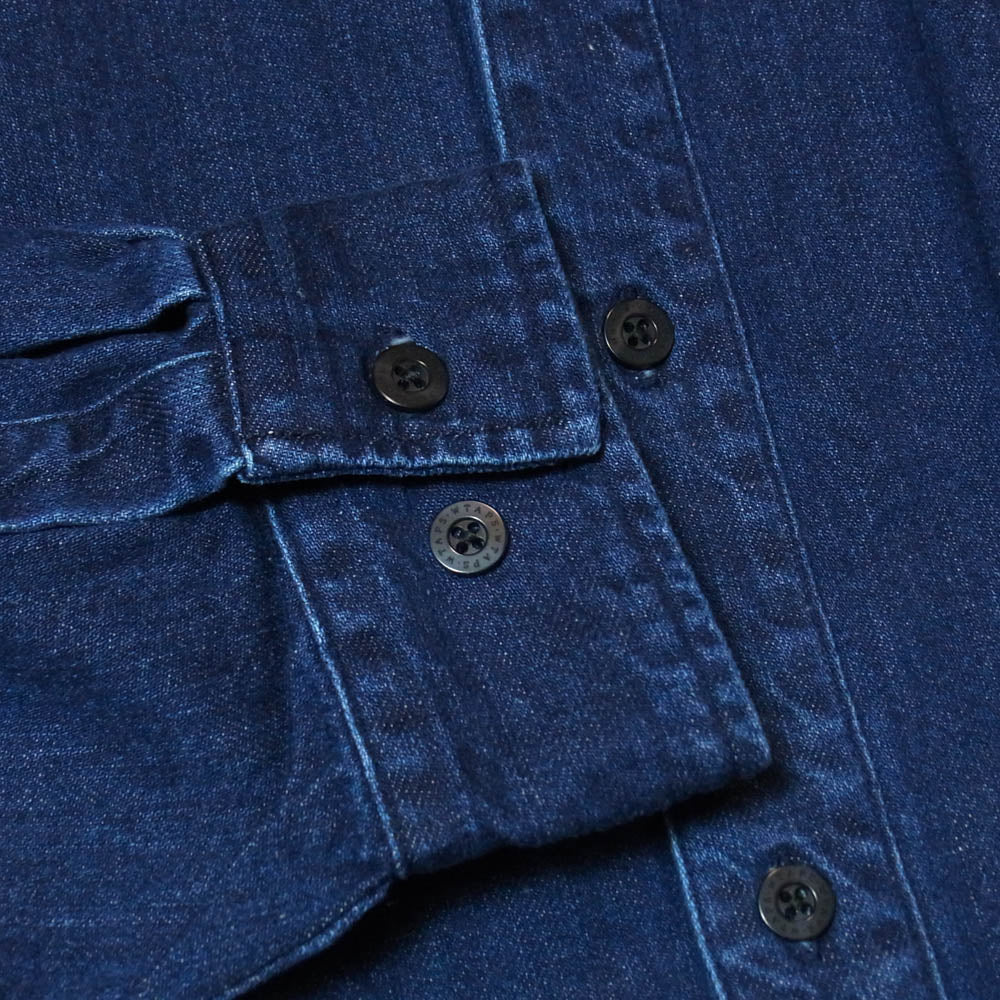WTAPS ダブルタップス 21AW 212WVDT-SHM05 LS COTTON DENIM ボタンダウン デニム 長袖シャツ インディゴブルー系 L【新古品】【未使用】【中古】