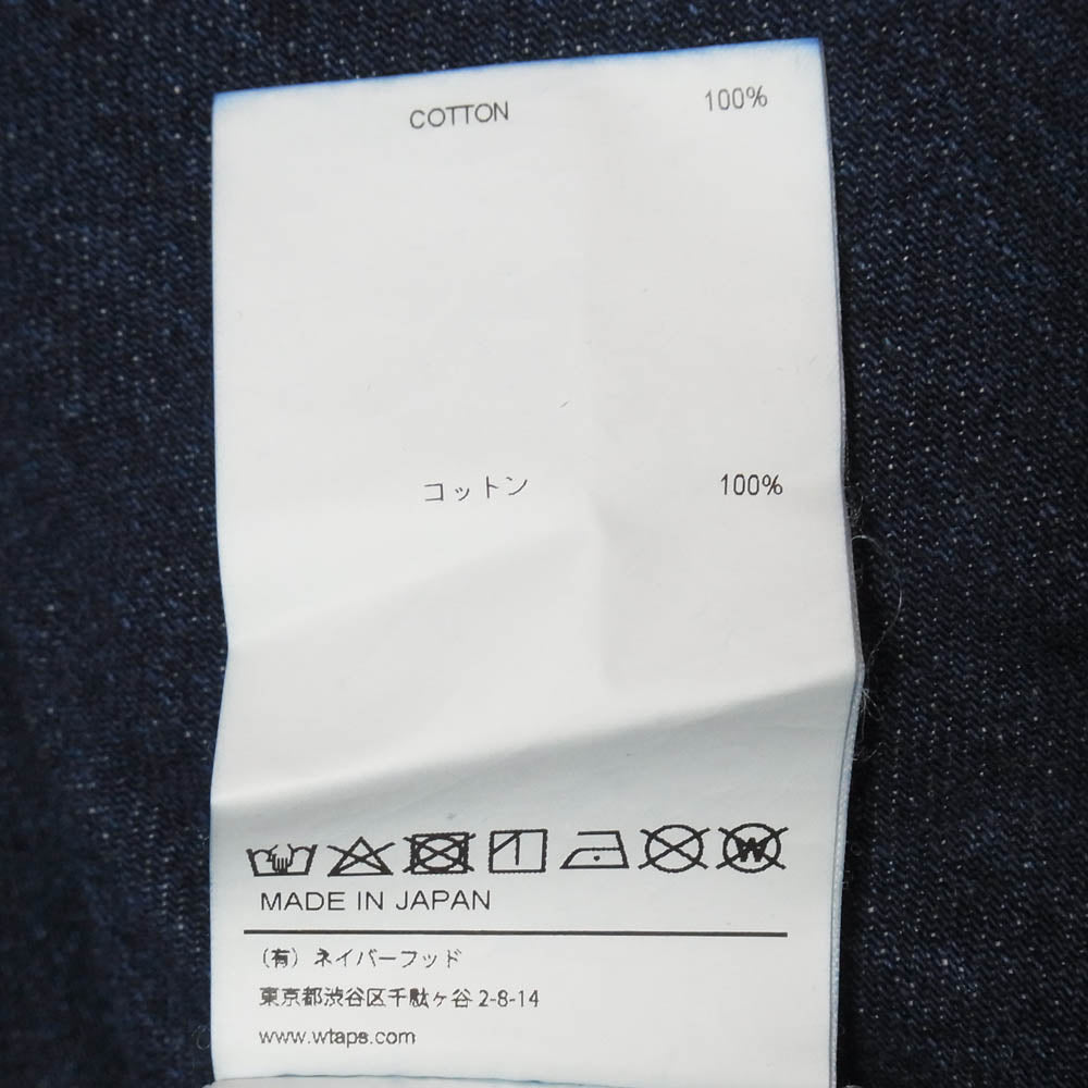 WTAPS ダブルタップス 21AW 212WVDT-SHM05 LS COTTON DENIM ボタンダウン デニム 長袖シャツ インディゴブルー系 L【新古品】【未使用】【中古】