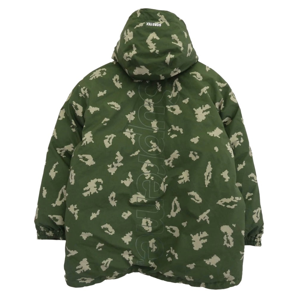 Supreme シュプリーム 21AW GORE-TEX 700-Fill Down Parka Camo ゴアテックス ボアパーカー ダウンジャケット カモフラージュ グリーン系 M【中古】