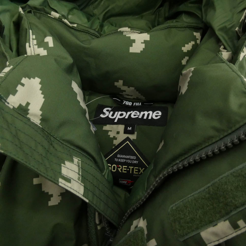 Supreme シュプリーム 21AW GORE-TEX 700-Fill Down Parka Camo ゴアテックス ボアパーカー ダウンジャケット カモフラージュ グリーン系 M【中古】
