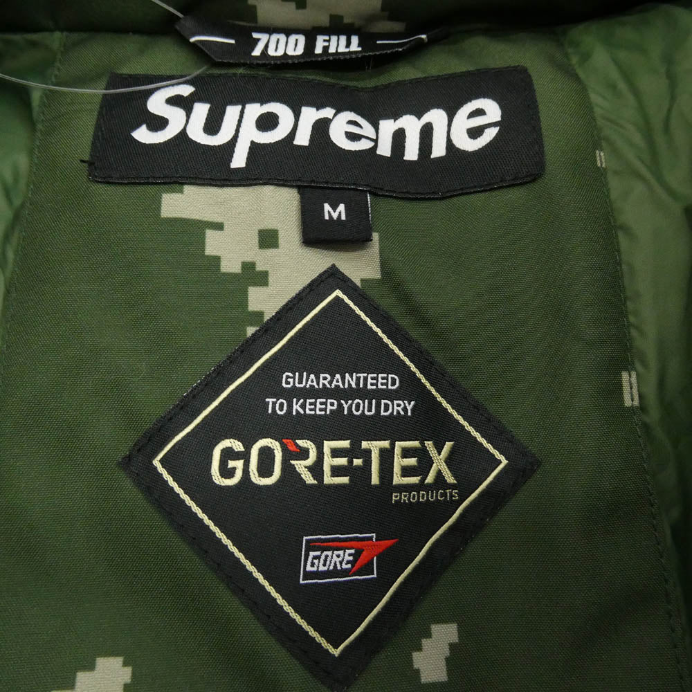 Supreme シュプリーム 21AW GORE-TEX 700-Fill Down Parka Camo ゴアテックス ボアパーカー ダウンジャケット カモフラージュ グリーン系 M【中古】