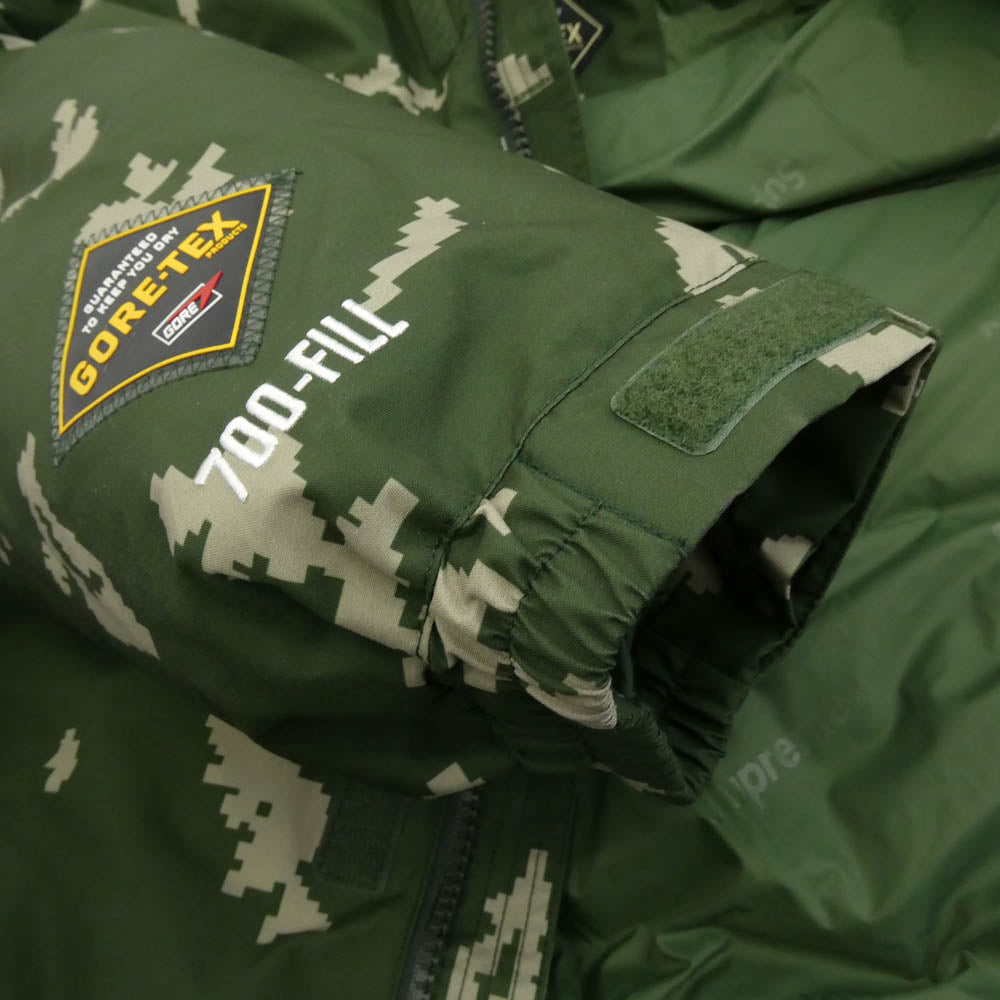 Supreme シュプリーム 21AW GORE-TEX 700-Fill Down Parka Camo ゴアテックス ボアパーカー ダウンジャケット カモフラージュ グリーン系 M【中古】