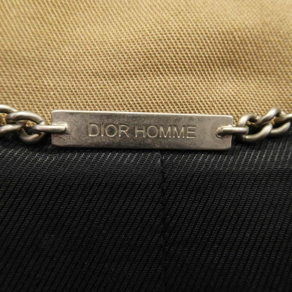 DIOR HOMME ディオールオム 04AW 4HH1036693 エディ期 ダブルブレスト ツイル トレンチ コート ベージュ系 52【中古】