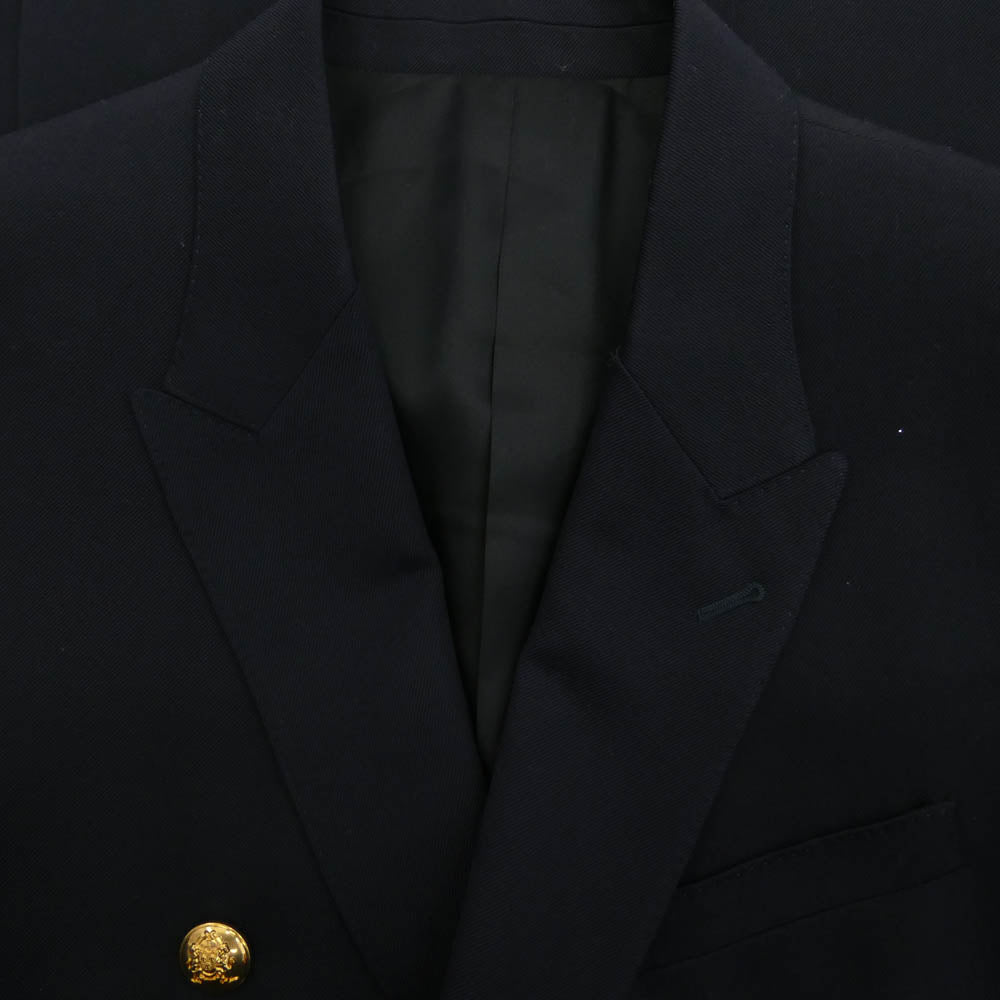 CELINE セリーヌ 20SS 2V047092D エディ期 Classic Jacket In Diagonal Wool ダイアゴナルウール クラシック ジャケット ダブルブレスト ブレザー ネイビー系 52【極上美品】【中古】