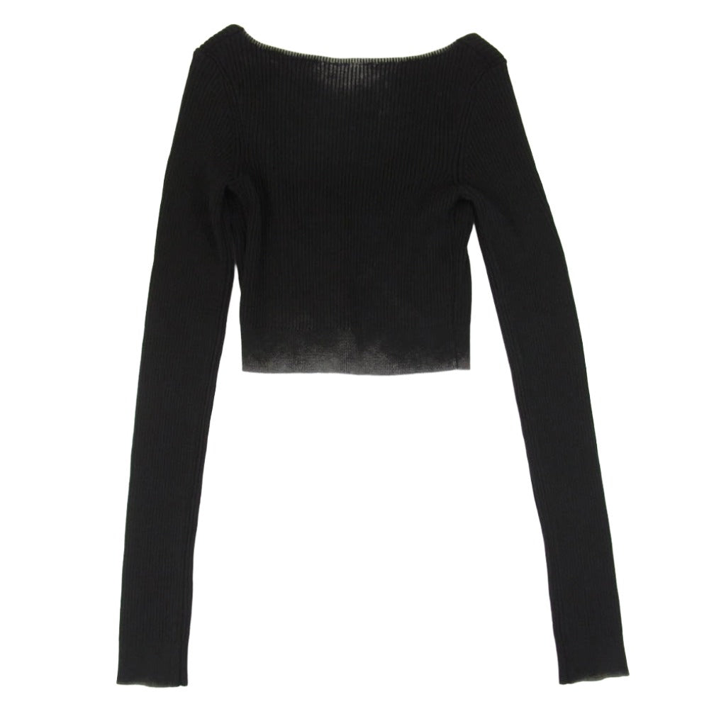 DIESEL ディーゼル A14846 M-LATINA オーバルD ロゴ フック カーディガン ブラック系 XS【中古】