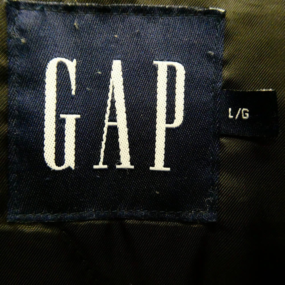 GAP ギャップ OLD オールド 内側キルティング レザー コート ジャケット ブラック系 L【中古】