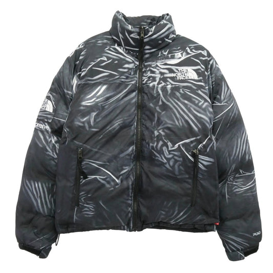 Supreme シュプリーム 23SS ND02300I ×The North Face Trompe Loeil Printed Nuptse Jacket ノースフェイス トロンプ ルイユ プリンティド ヌプシ ジャケット ダウン グレー系 S【中古】