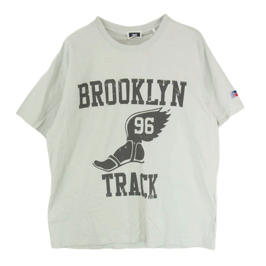 KITH キス BK College Track Vintage Tee ブルックリン 半袖 Tシャツ グレー系 L【中古】