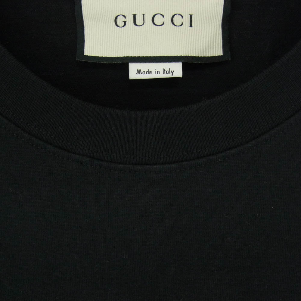 GUCCI グッチ 20SS 616036 XJCK1 SEXINESS TEE ロゴプリント 半袖 Tシャツ ブラック系 L【中古】