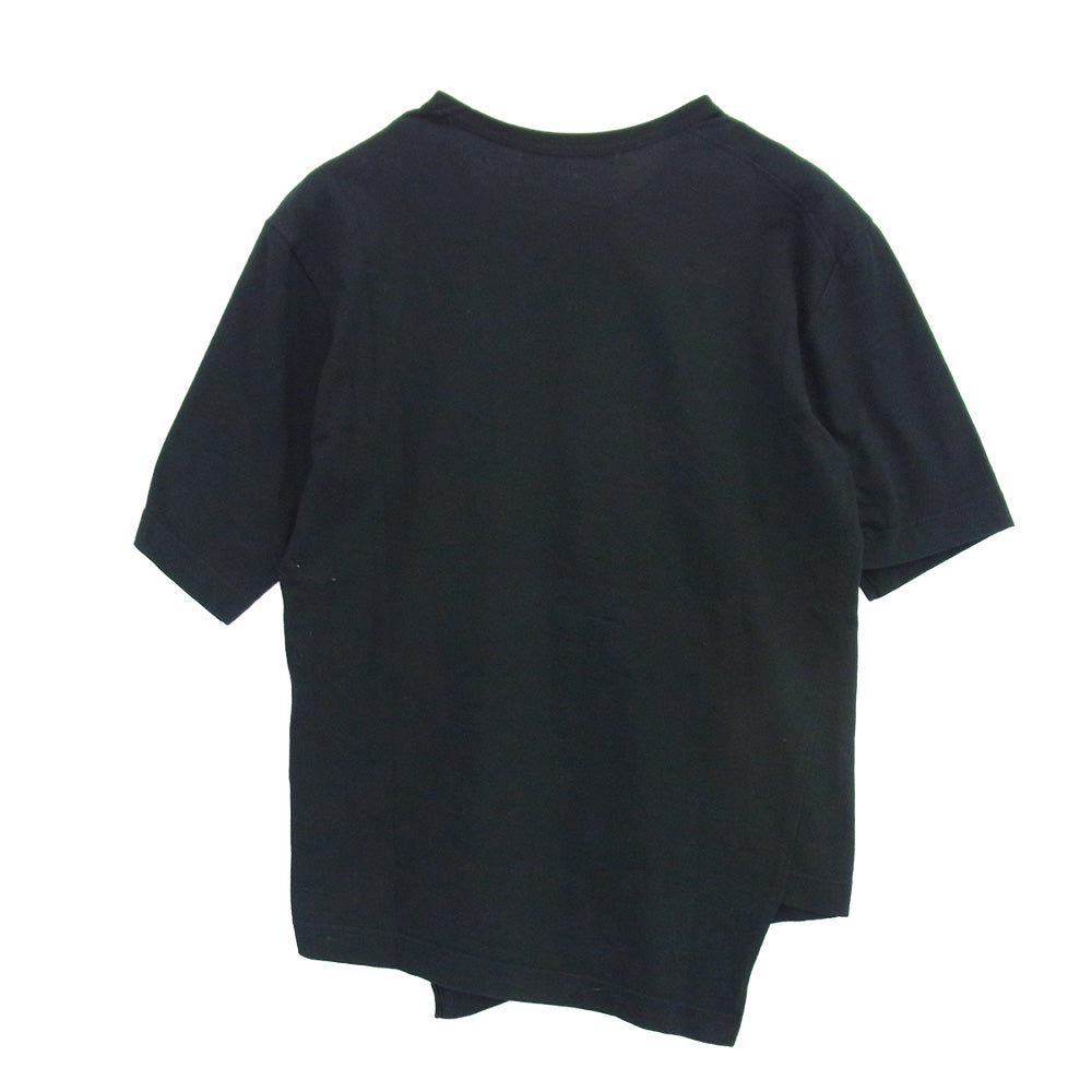COMME des GARCONS コムデギャルソン 23SS SZ-T050 CDG クルーネック アシンメトリー 半袖 Tシャツ ブラック系 L【中古】