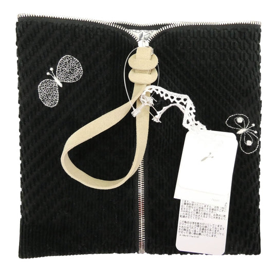 mina perhonen ミナペルホネン aca7506 tetra porch テトラ トライアングル ポーチ ブラック系【美品】【中古】