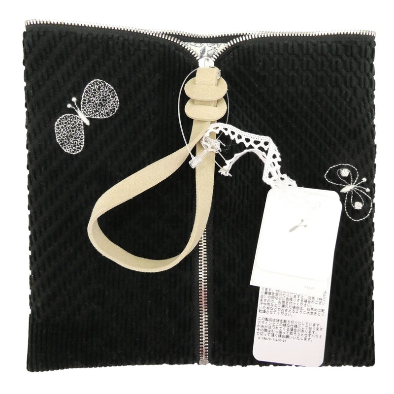 mina perhonen ミナペルホネン aca7506 tetra porch テトラ トライアングル ポーチ ブラック系【美品】【中古】