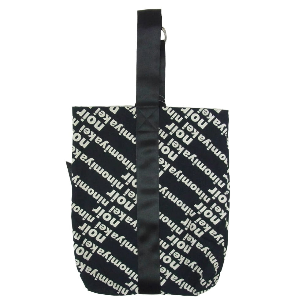 ノワールケイニノミヤ コムデギャルソン 3I-K203-051 ロゴ総柄 ハンドバッグ トートバッグ ブラック系【美品】【中古】