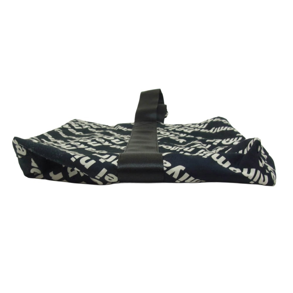 ノワールケイニノミヤ コムデギャルソン 3I-K203-051 ロゴ総柄 ハンドバッグ トートバッグ ブラック系【美品】【中古】